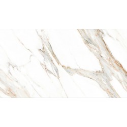 Πλακάκι Harmony White 60Χ120 Λευκό-Μπεζ Τύπου Μαρμάρου Γυαλιστερό Rettificato